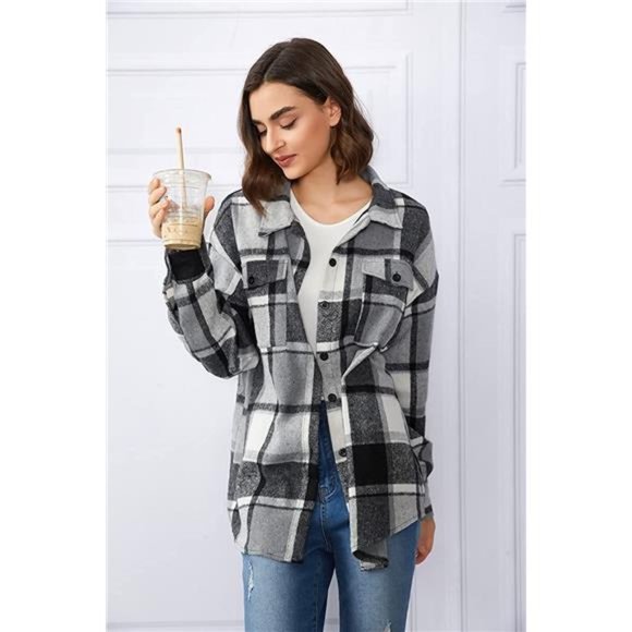 Button-Up Long Sleeve Shacket - Effortless Layering